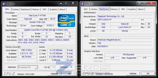 Core i7-4770K en Gigabyte Z87X-UD3H - En reposo