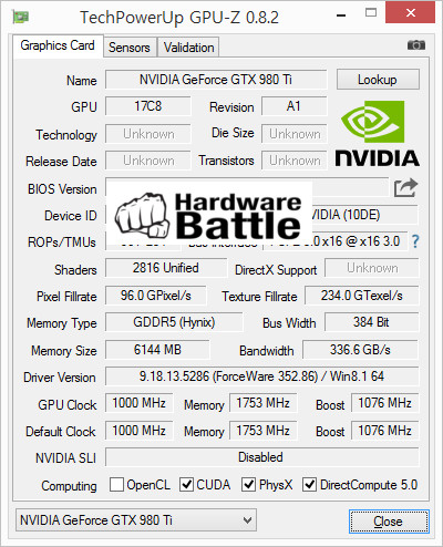 GTX 980Ti GPU-Z