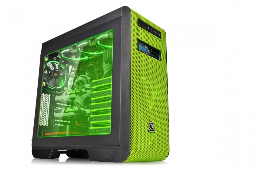 Thermaltake Core V51 Riing Edition Window Green Mid-Tower Chassis