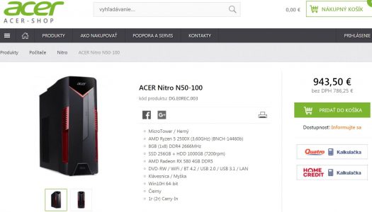 Acer publica un computador con un CPU AMD aún no anunciado