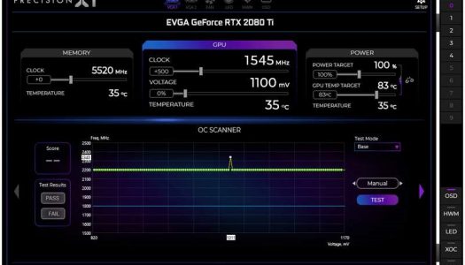 EVGA Precision X1: Overclock automático para tarjetas gráficas NVIDIA