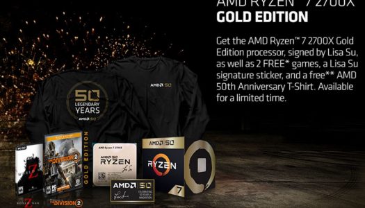 AMD conmemora su 50° aniversario con el lanzamiento de la edición Gold del Ryzen 2700X y la GPU Radeon VII, el bundle de juegos AMD50 y más