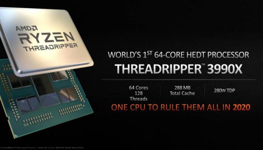 El AMD Threadripper 3990X de 64 núcleos será lanzado en 2020