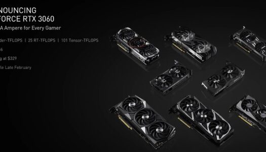 NVIDIA lanza su nueva GeForce RTX 3060 con 12 GB de memoria GDDR6 a 329 dólares